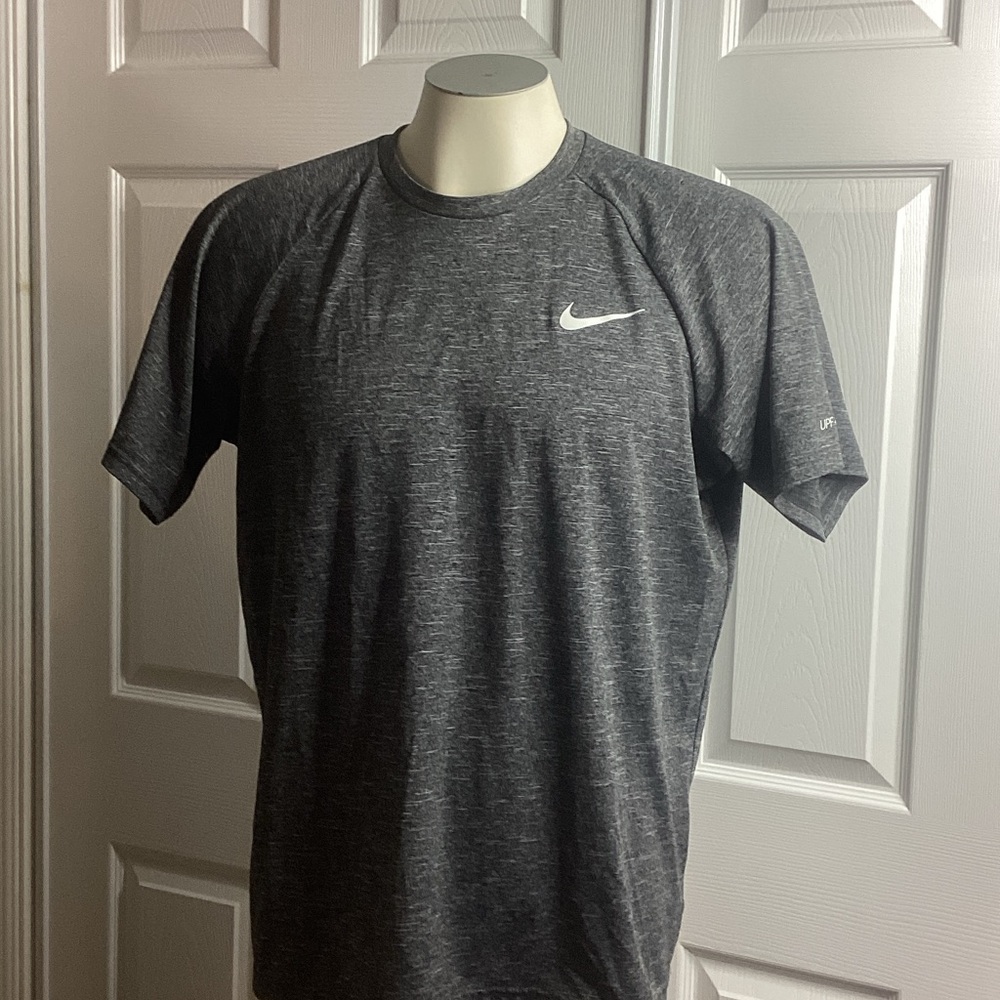 Nike Men's Charcoal Heather Tee Swim UPF 40 L